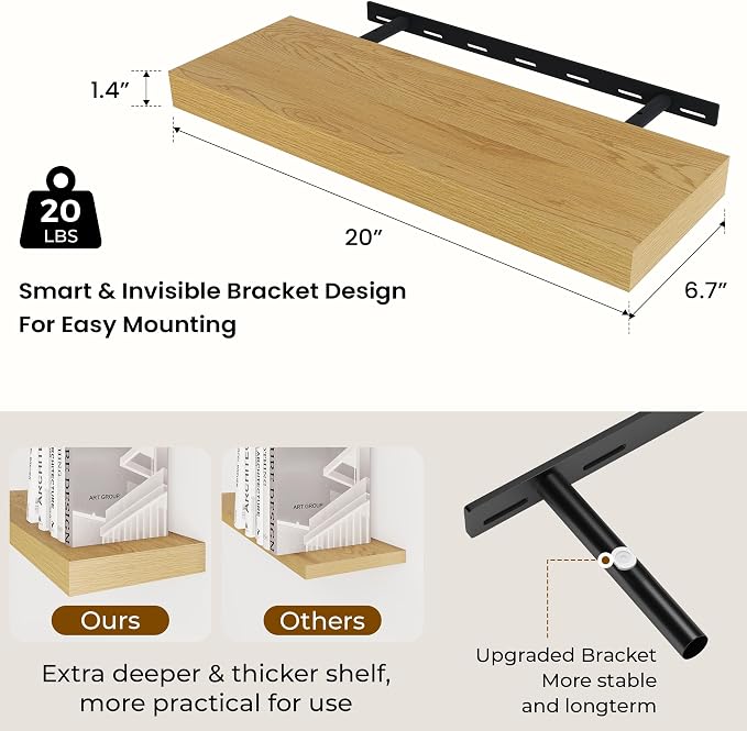 Dreamland 20 Inches Floating Shelves - Image 3