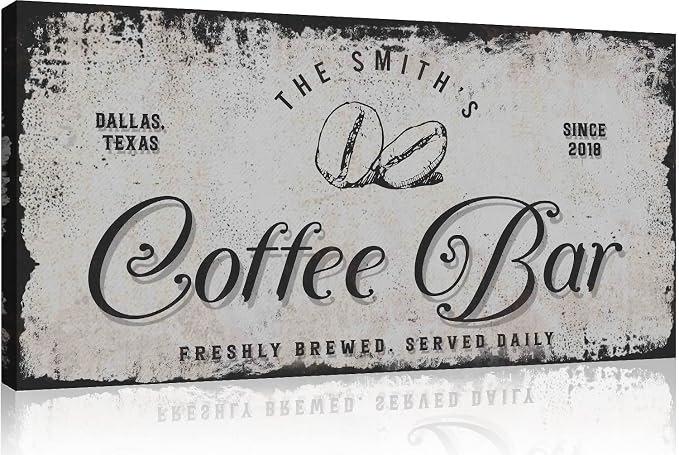 TAILORED CANVASES Custom Coffee Bar Sign - Image 3
