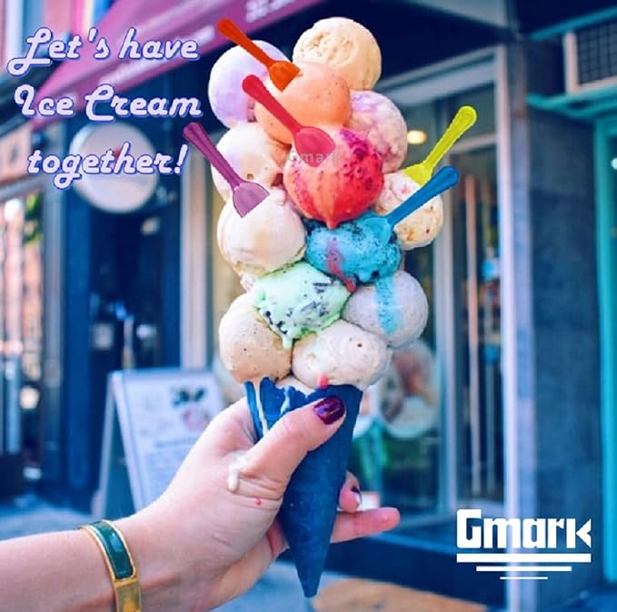 Extra Sturdy, Gmark 200pc 3" Multi Colored Plastic Taster Mini Spoons - Image 6