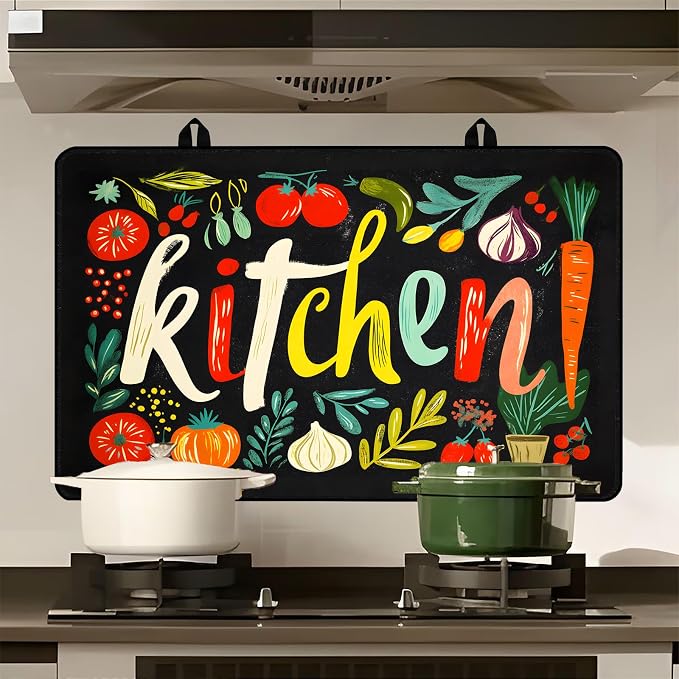 Colorful Kitchen Stove Top Cover 28.3 x 20.5 Inches, Heat Resistant Glass Stove - Image 8