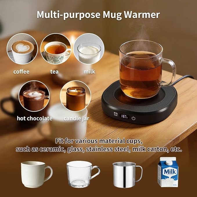 Coffee Mug Warmer & Mug Set, Electric Beverage Milk Tea Water Cup Warmer - Image 5
