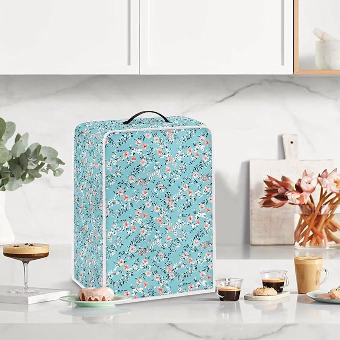 Floral Prints Coffee Machine Cover Heavy Duty Heat Resistant Waterproof - Image 3