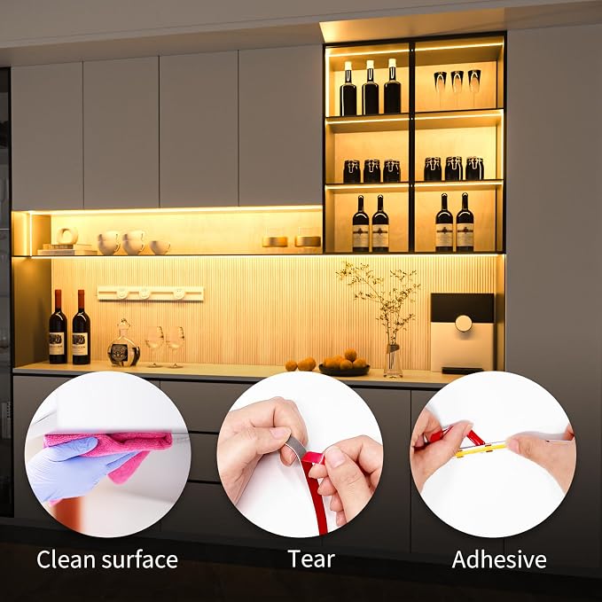 WOBANE COB LED Strip Light Kit, 9.8ft Dimmable LED Light Strip - Image 3