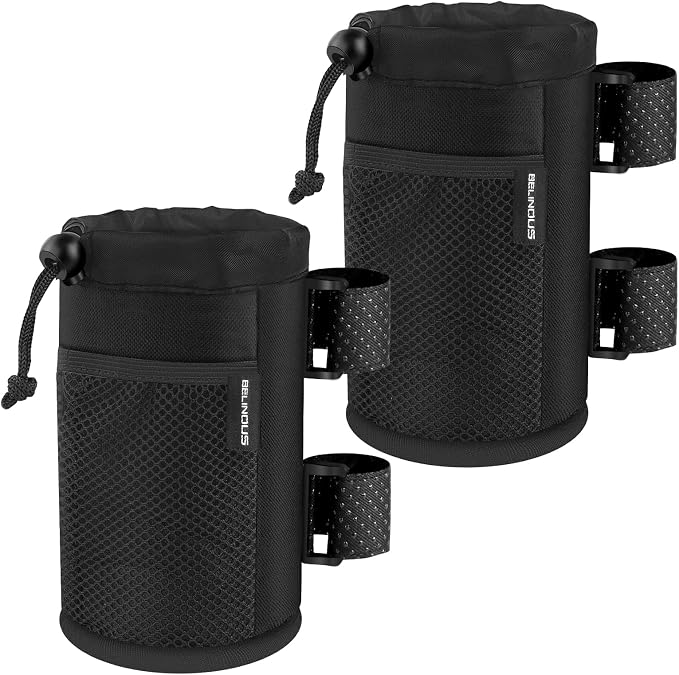 Belinous 2 Pack UTV Cup Holder for 8-32oz Bottles, Roll Bar Water Bottle Holder by BELINOUS