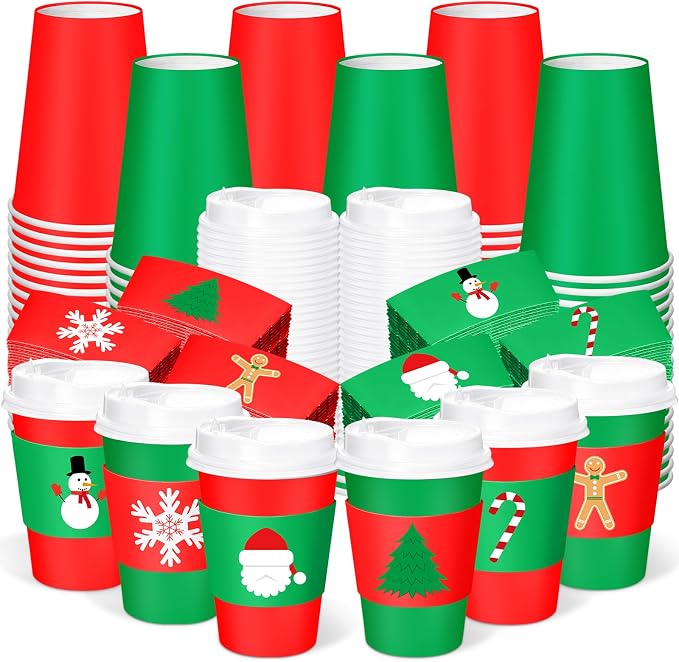 120 Pack Christmas Coffee Cups by Mimorou