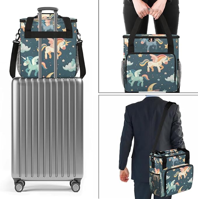Cute Unicorn Cloud Coffee Maker Carring Bag, Large Insulated Storage Organizer - Image 7