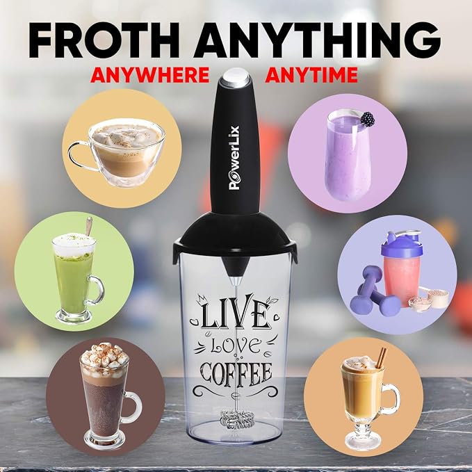 PowerLix Powerful Handheld Milk Frother - Image 5