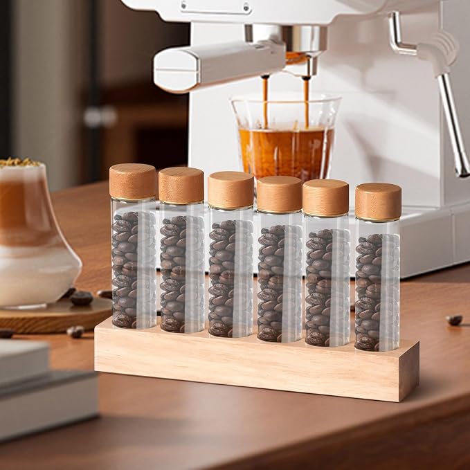 Glass Coffee Beans Storage Containers Single Bean Storage Tubes Coffee Bean - Image 7
