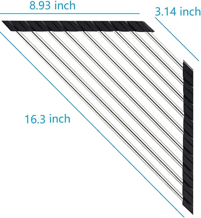 Triangle Dish Drying Rack for Sink Corner Roll Up Dish Drying Rack Folding - Image 7