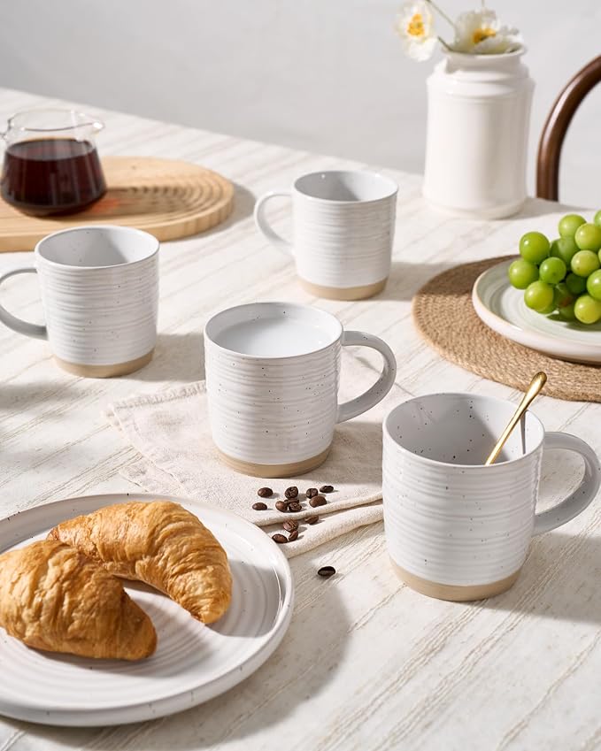 famiware Coffee Mugs Set of 4, 13 oz Mug Set, Ceramic Cup Set - Image 7