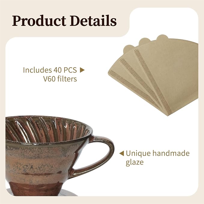 Vintage Ceramic Pour Over Coffee Maker - Image 5