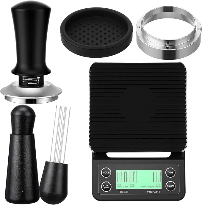 5 Pcs 53mm Espresso Accessories Kit, 3kg/0.1g Accurate Coffee Scale by Unknown