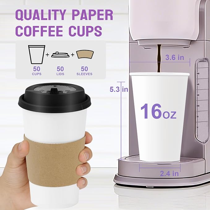 16 oz Disposable Coffee Cups - Image 3