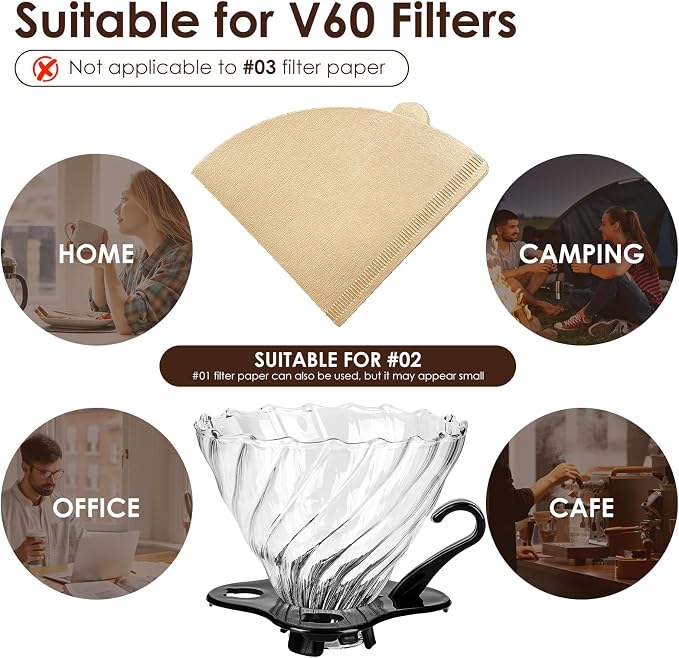 V60 Pour Over Coffee Dripper, 02 Filter - Image 3