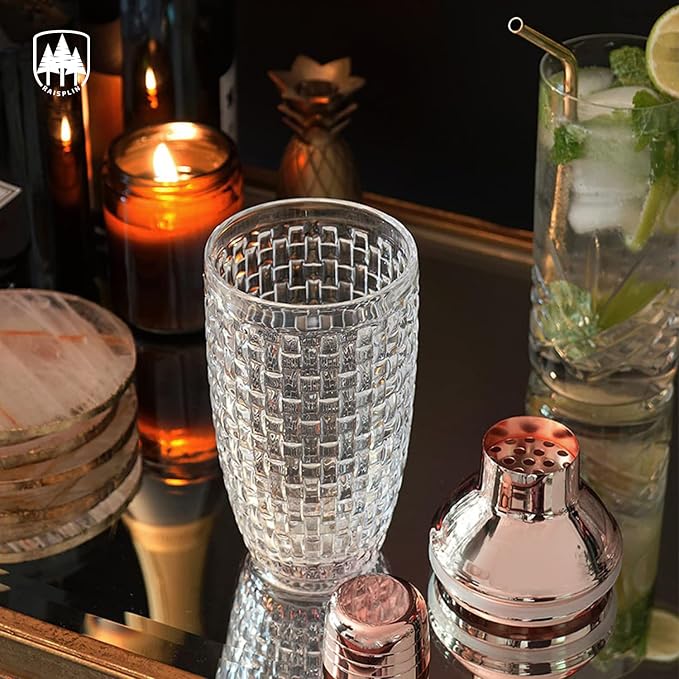Glass Cocktail Shaker Set with Built-in Strainer - Image 5