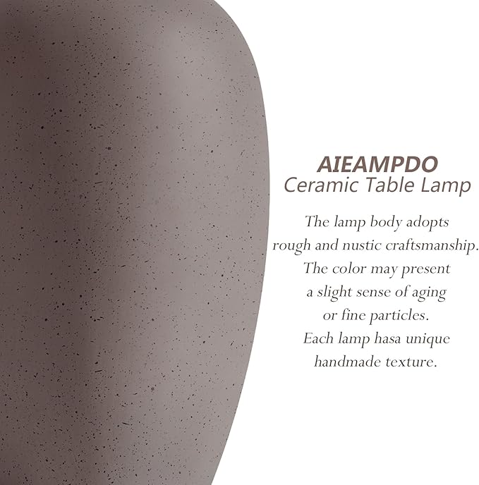 AIEAMPDO 21'' Set of 2 Farmhouse Ceramic Small Table Lamps - Image 3
