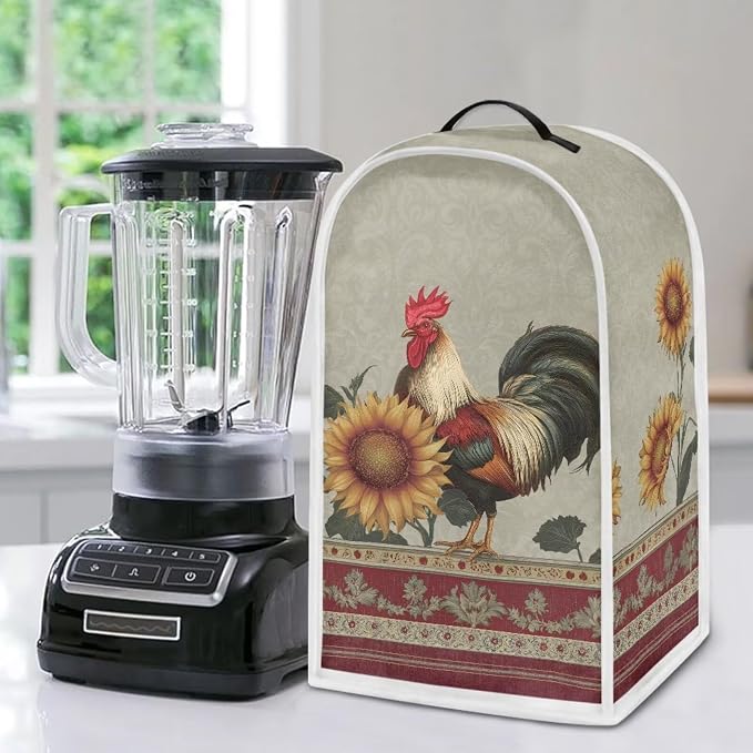 Boho Sunflower Rooster Blender Cover - Image 5