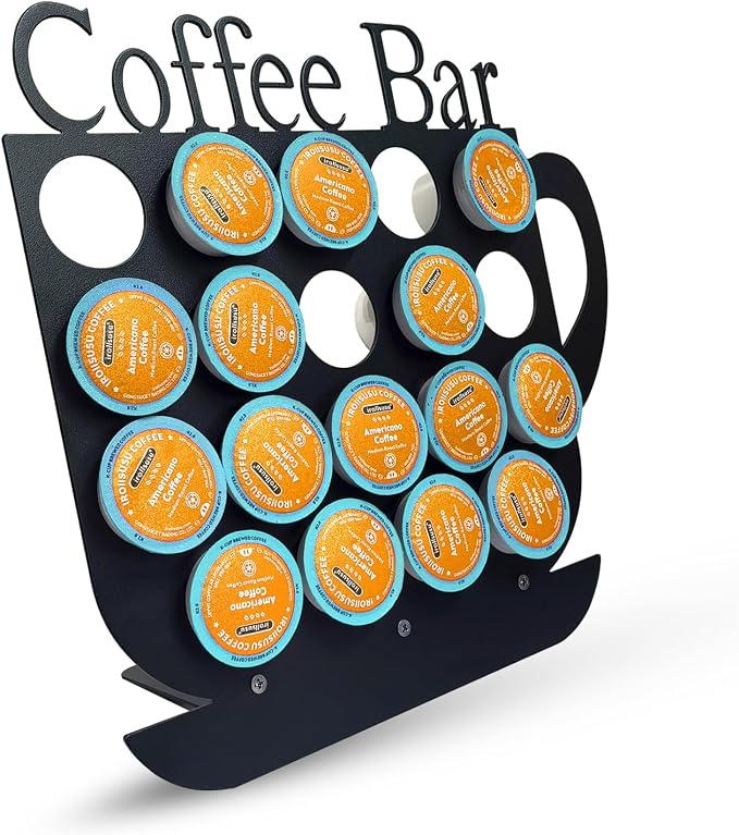 KingLive K Cups Holder Coffee Pod Holder Display, Coffee Bar Design Metal Stand by KingLive%C2%AE