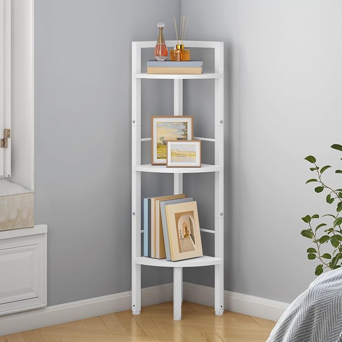 Tajsoon Small Corner Shelf Stand 3 Tier 39.6" Industrial Corner Display Shelf by Tajsoon