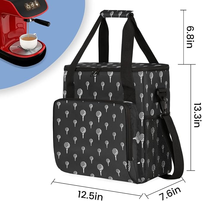 Golf Ball Coffee Maker Travel Bag, Golf Ball Large Carrying Storage Case - Image 2