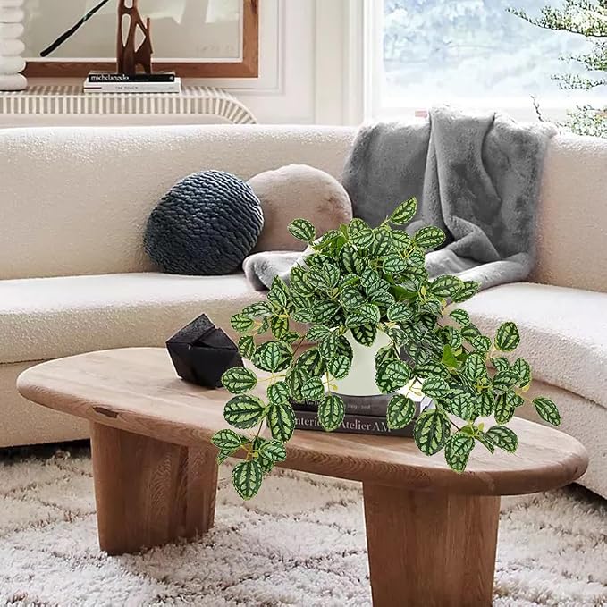GnFlus Fake Hanging Plants in Ceramic Pot - Image 5