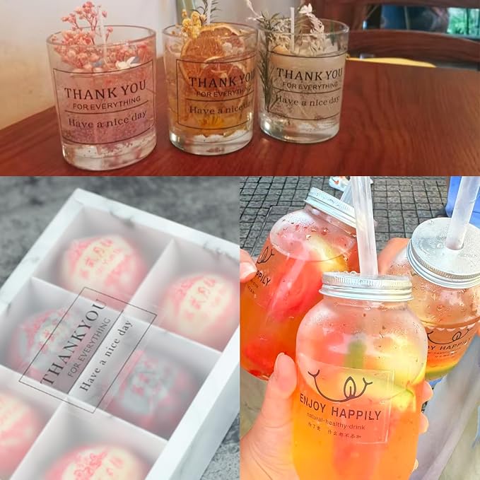 100 to 1000pcs Custom Clear Stickers Personalized Logo Labels Transparent - Image 7