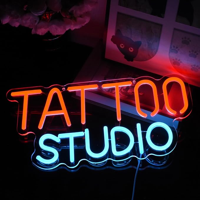 Tattoo Neon Sign For Wall Decor, Tattoo Studio Neon Sign Dimmable Tattoo Neon - Image 2