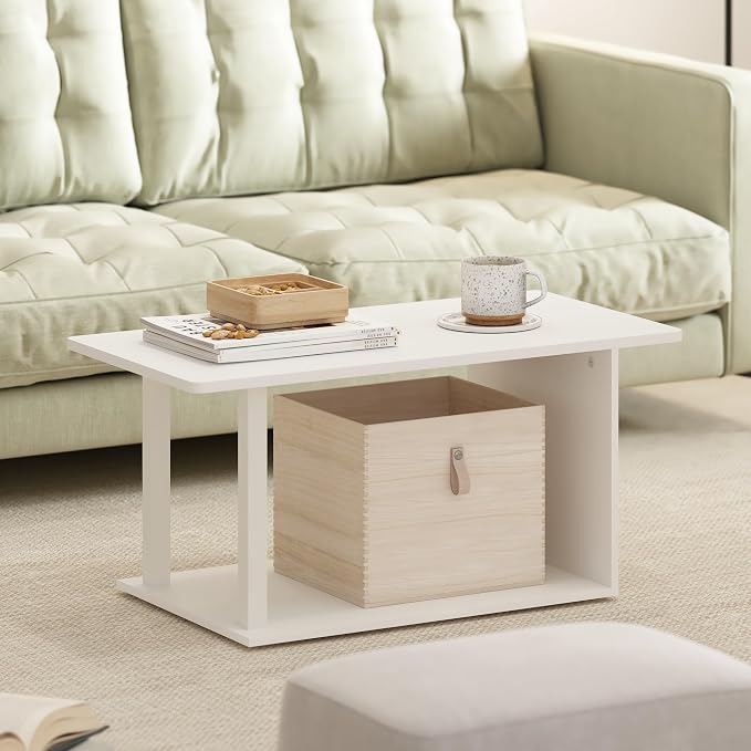 Furinno Basic Coffee Table, 2-Tier Modern Coffee Table - Image 2