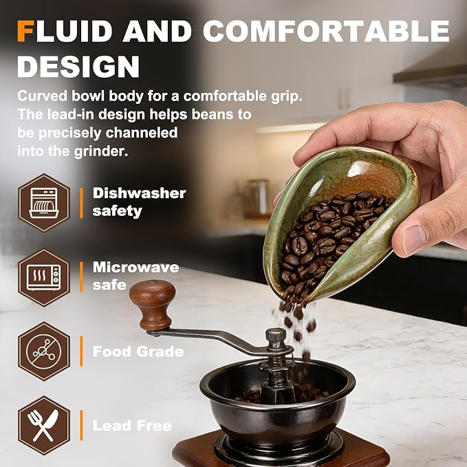 uxcell Coffee Dosing Cup, Ceramic Coffee Beans Dosing Cup Dose Measuring - Image 3