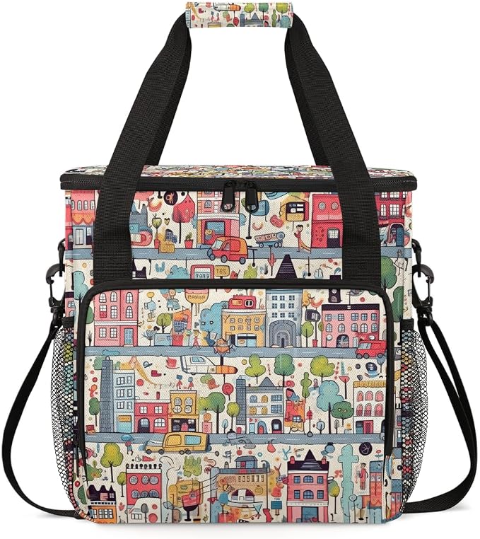 Art City Coffee Maker Travel Bag, Portable Storage Tote Bag by Cmizedevise