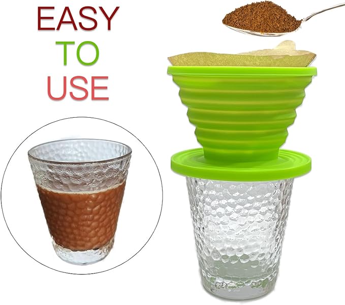 Collapsible Coffee Maker Filter, Reusable Coffee Dripper, Rubber Coffee Maker - Image 6