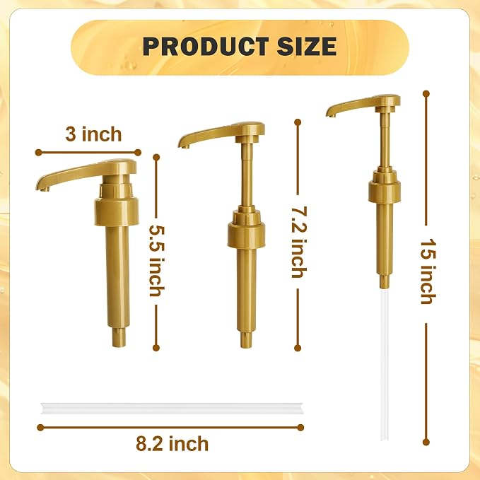 Coffee Syrup Pump ONLY for Monin Glass 750ml Bottle – 3 Pack Syrup Pumps - Image 7