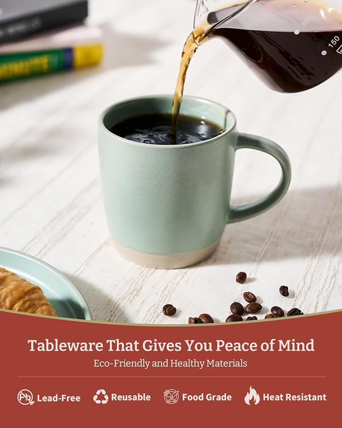 famiware Coffee Mugs Set of 4, Milkyway 13 oz Mug Set, Ceramic Cup Set - Image 4