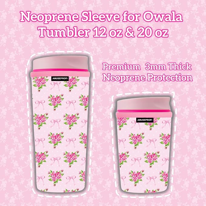 Neoprene Sleeve Compatible Owala Tumbler 12 oz & 20 oz Protective Coffee Cup - Image 4