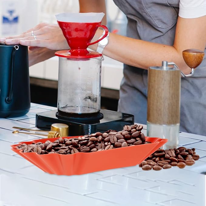 SHERCHPRY 4pcs Coffee Bean Sample Display Tray Versatile Measuring Plate - Image 2