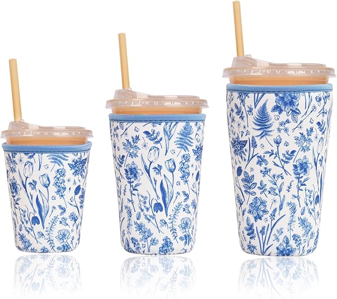 Reusable Insulated Sleeve for Iced Coffee Cup, Beverage Holder for Iced Coffee by Unknown