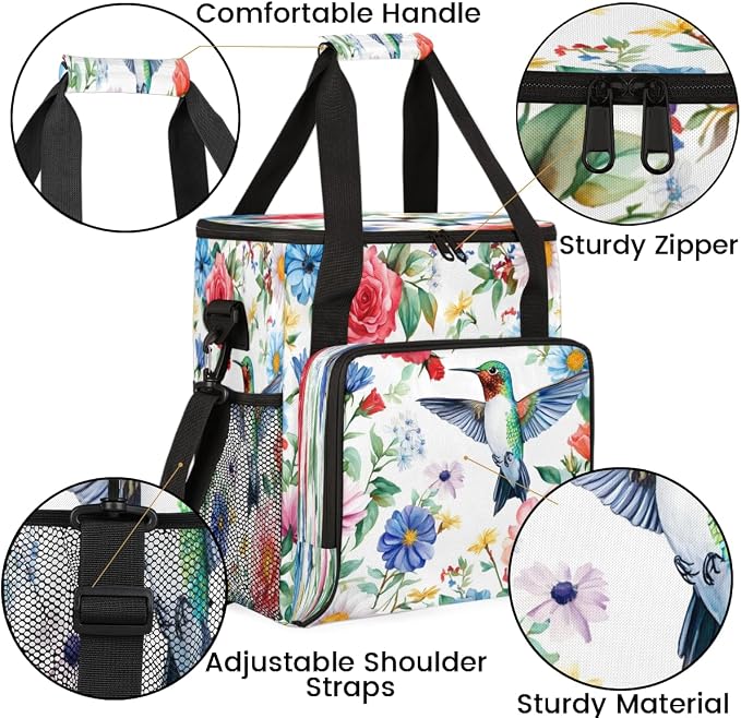 Floral Hummingbird Coffee Machine Bag Compatible - Image 6