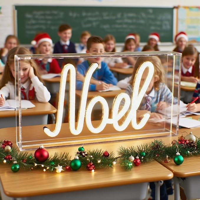 3D Desktop Standable Christmas Neon Lights Sign LED Light up Neon Christmas Sign - Image 2