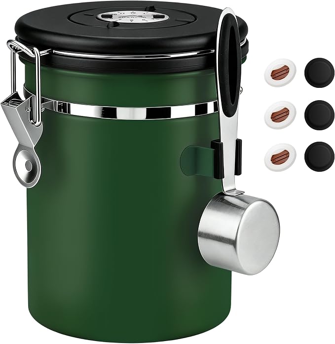 ShanSon Coffee Canister Airtight, Stainless Steel Bean Storage Container by ShanSon