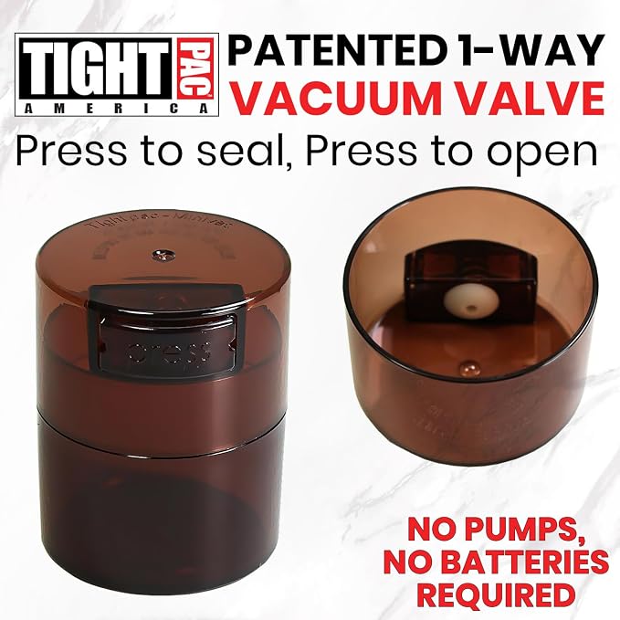 TIGHTPAC MINIVAC Portable Vacuum Seal Airtight Container – Keeps Coffee Beans - Image 3
