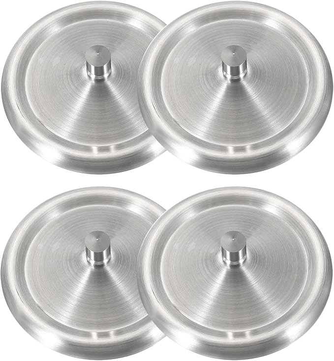 uxcell 4Pcs Stainless Steel Mug Cover, 3.1" Universal Cup Lid Dust Prevention by uxcell