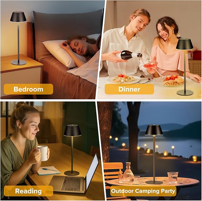 Cordless Table Lamps, LED Rechargeable Battery Operated Lamp - Image 6