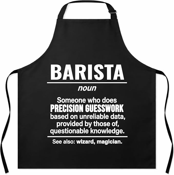 ArtbyPAW Barista Apron for Men and Women, One Size Fits All, 65% Cotton 35% by Unknown