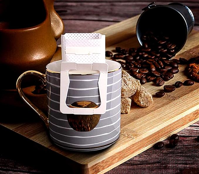 Coffee Filter Paper Bag, Hanging Ear Drip Coffee Bag Single Serve Disposable - Image 2