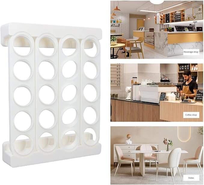 Coffee Pods Display Rack, 24.5x32x4.2cm / 9.6x12.6x1.7in 20 Pots Wall Mountable - Image 3