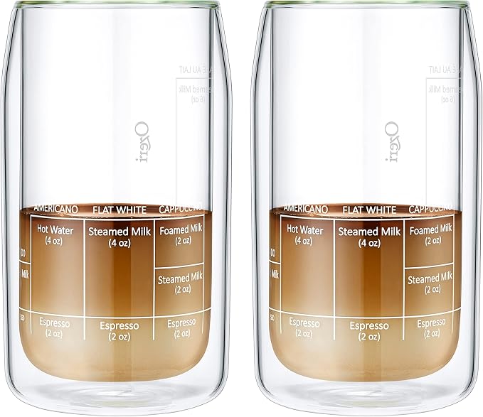 Ozeri Moderna Artisan Series Double Wall Barista Coffee Glass, 15 oz - Image 4