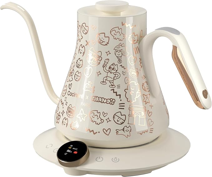 Cocinare x Chanoir Gooseneck Electric Kettle, ±0.5°F Precision Temperature by Cocinare