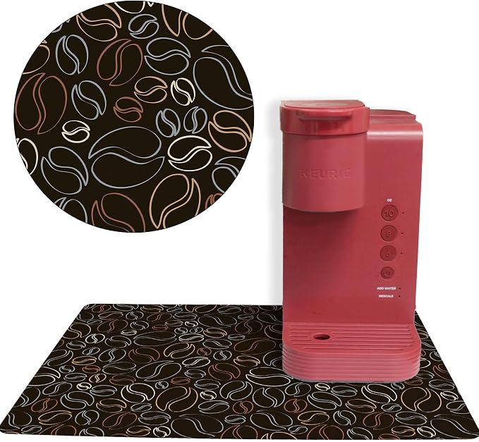 Coffee Maker Mat for Countertop – Absorbent, Non-Slip Coffee Bar Mat, Protects by ThisJoyfulHome