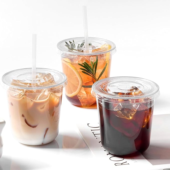 [100 Sets - 12oz Round Bottom Clear Plastic Cups - Image 5