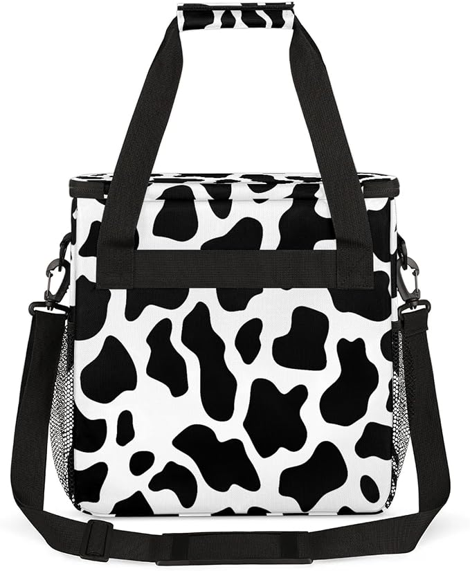 Cow Print Western Coffee Maker Carring Bag, Large Insulated Storage Organizer - Image 5